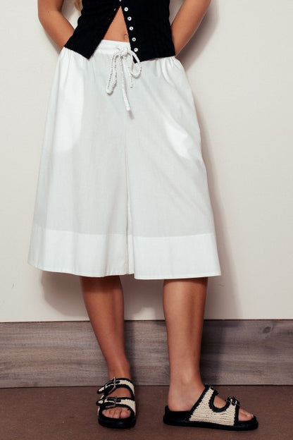 Air Flow Wide Leg Drawstring Shorts