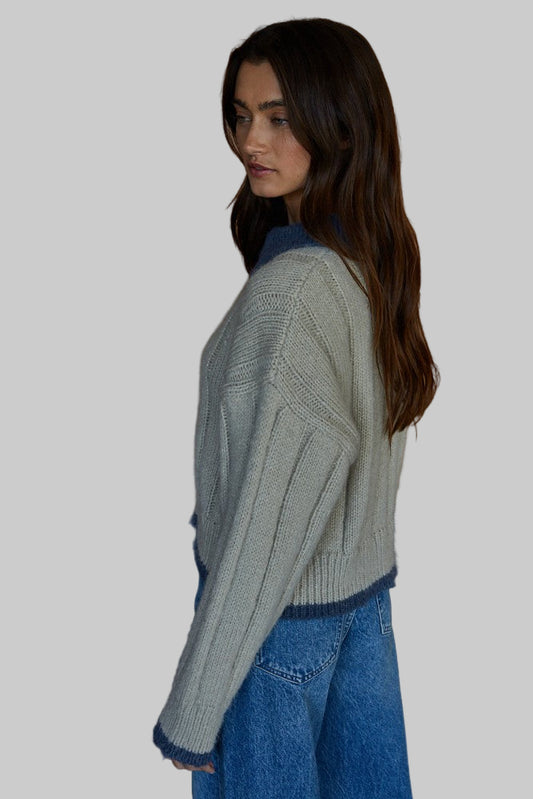 By Together Collared Knit Sweater Pullover