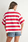 Buttermelon Striped Oversized Polo Shirt