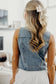 Mika Rose Denim Vest in Medium Wash