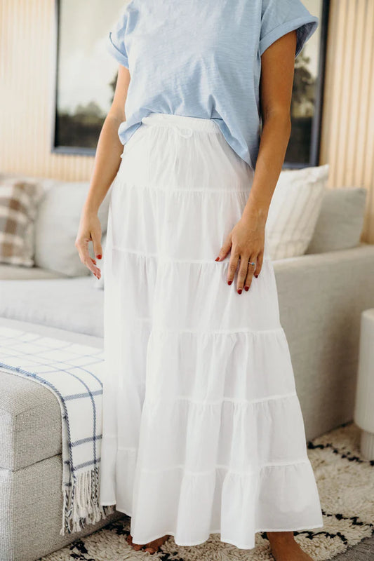 MikaRose Drawstring Boho Skirt