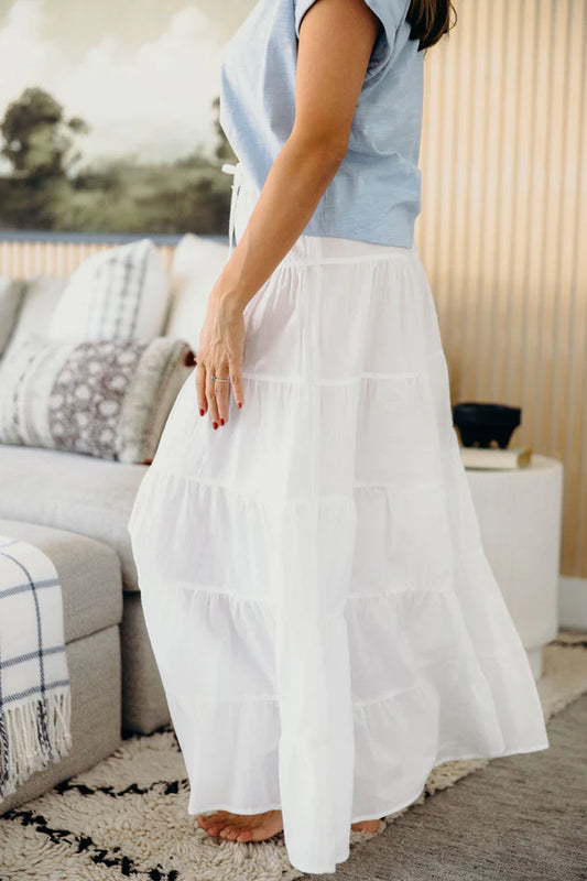 MikaRose Drawstring Boho Skirt