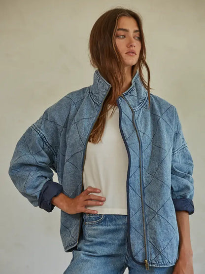 By Together Quilted Denim Jacket