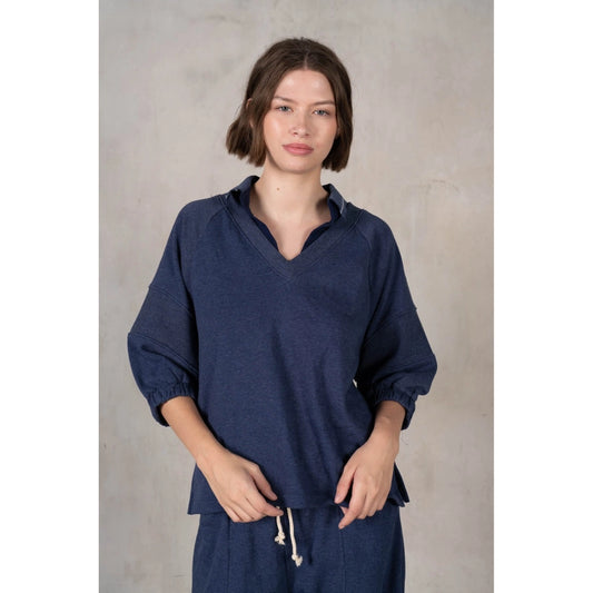 Lalamia Polo Layered Look Sweatshirt S/S