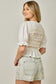 Mystree Lace and Poplin Stripe Top