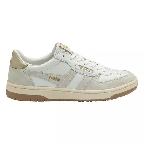 Gola Women's Hawk Trainer Sneaker White/Gold