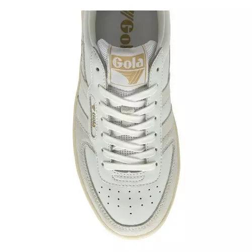 Gola Women's Hawk Trainer Sneaker White/Gold