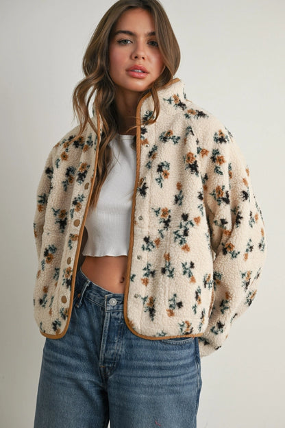 Buttermelon Floral Fleece Jacket