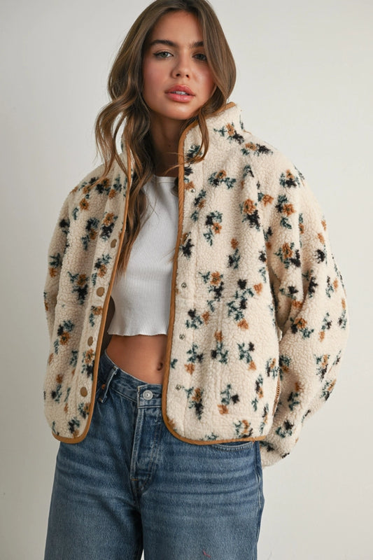 Buttermelon Floral Fleece Jacket