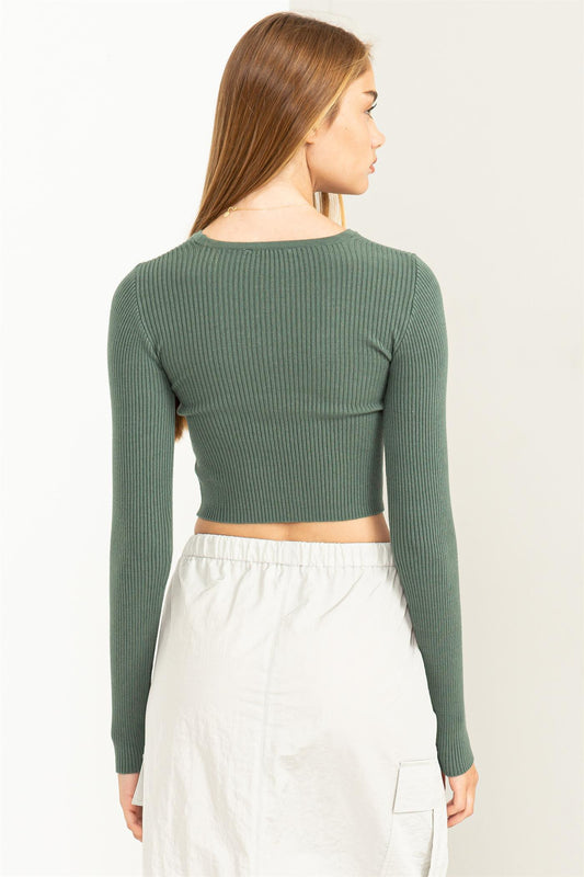 Be My Comfort Ribbed Drop Top