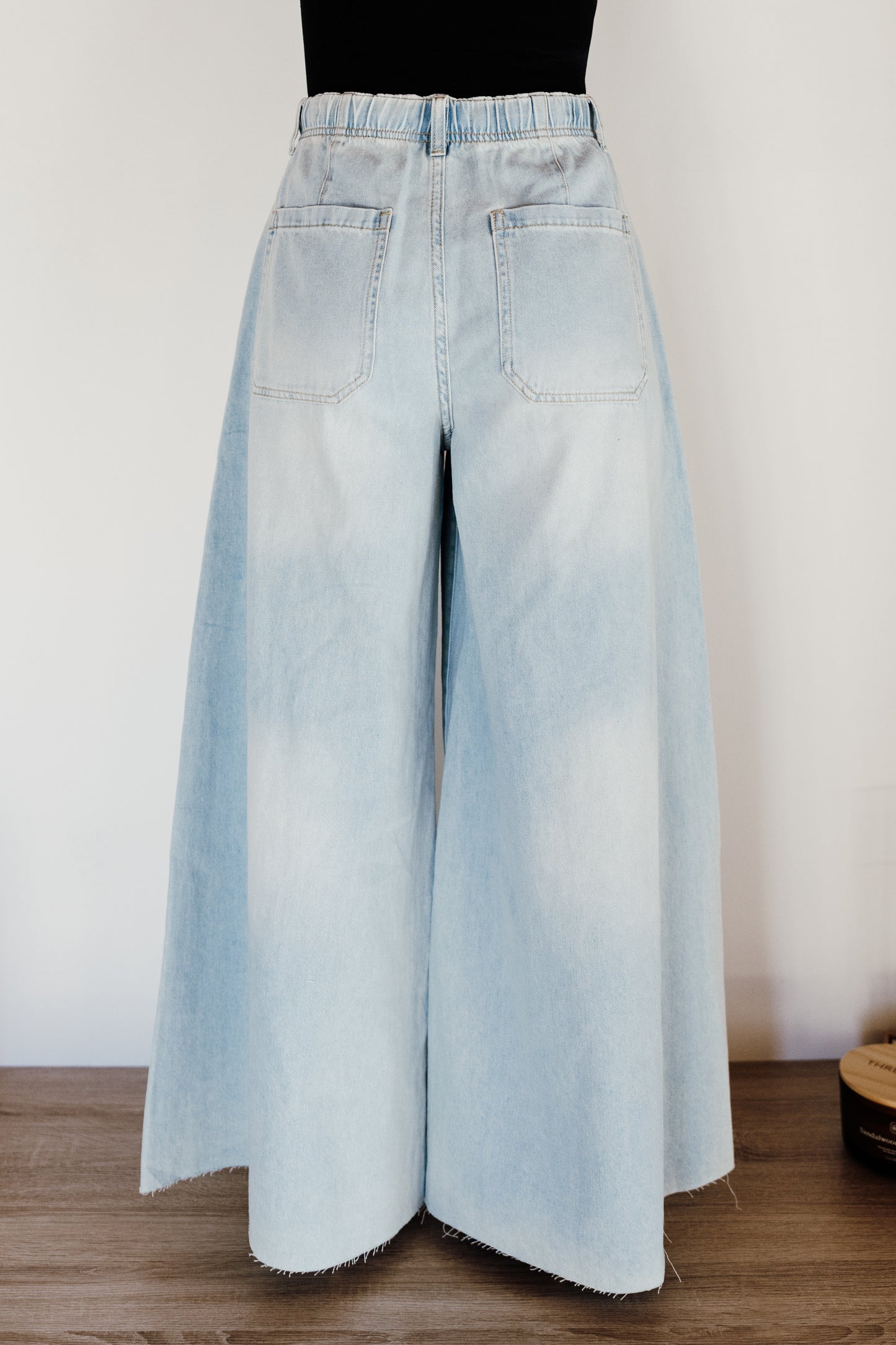 By Together Denim Drawstring Wide Leg Pants