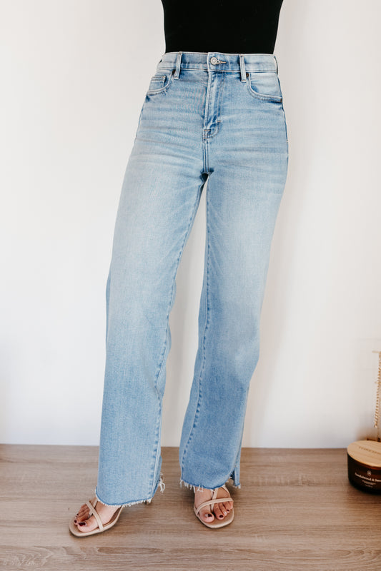Hidden Logan High Low Hem Stretch Dad Jean