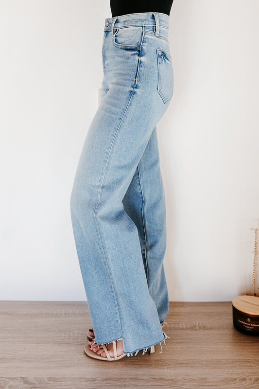 Hidden Logan High Low Hem Stretch Dad Jean