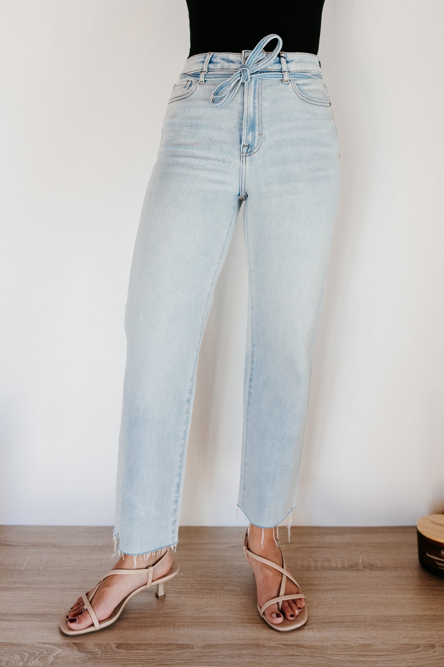 Hidden Ella Tie Waist Stretch Wide Leg