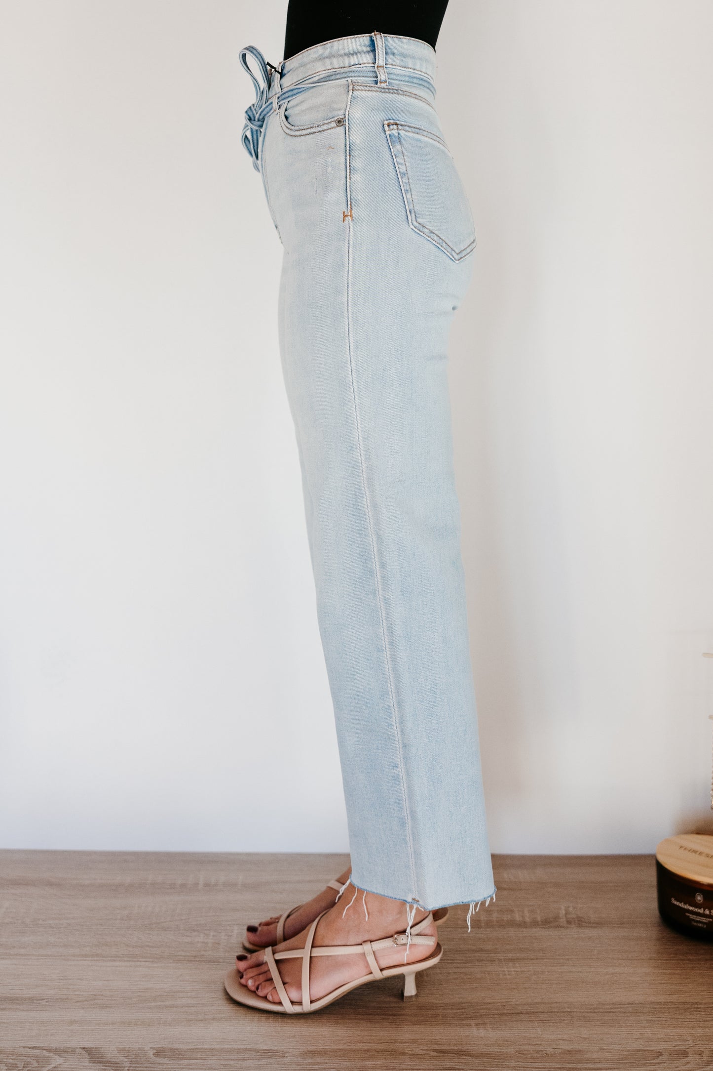 Hidden Ella Tie Waist Stretch Wide Leg