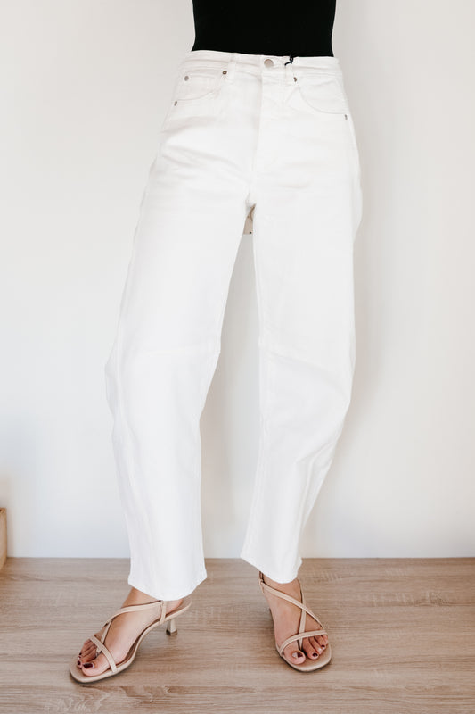 Habitual Harper High Rise Cropped Barrel Jean