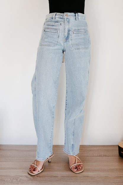 Habitual Evie Long Patch Barrel Jeans