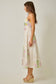 Mystree Embroidered Floral Midi Dress