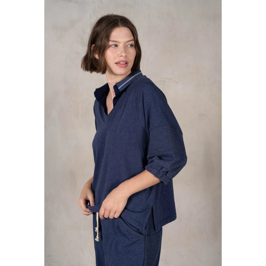 Lalamia Polo Layered Look Sweatshirt S/S