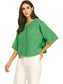 Pinch Button Down Short Sleeve Sweater