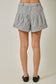 Mystree Railroad Stripe Twill Pleated Denim Shorts