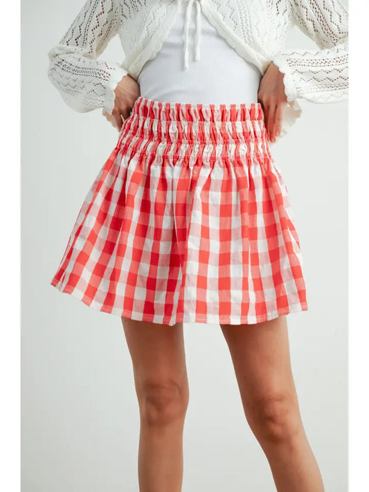 Buttermelon Checked Patterned Plaid Skirt