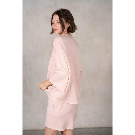 Lalamia Cotton Modal Fleece Crew Neck