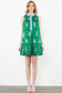 THML Sleeveless Contrast Collar Floral Dress