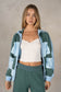 Lalamia Yarn-Dye Slouchy Ribbed Hoodie Jacket