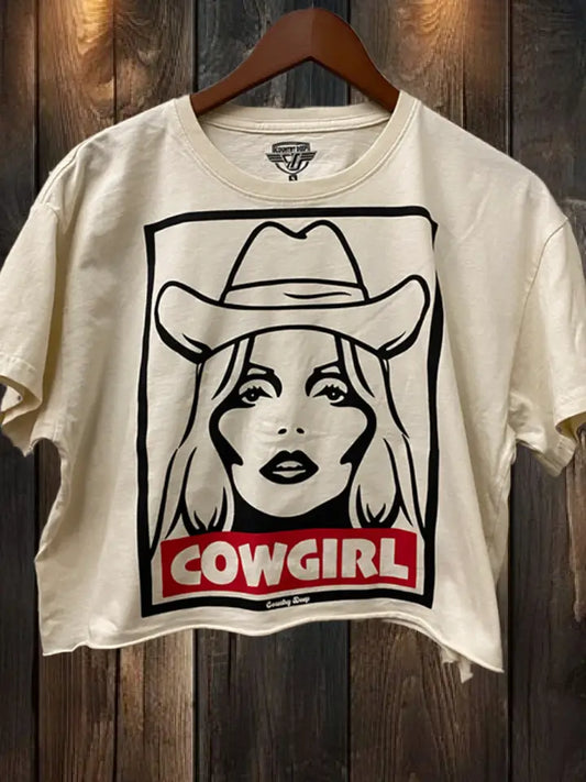 Cowgirl 90's Relaxed Cropped Tee