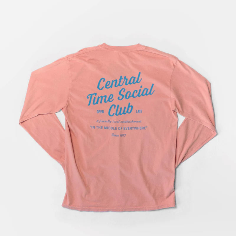 Giltee Central Time Social Club Long Sleeve Tee