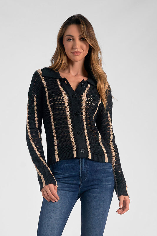 V-neck Cardigan Sweater