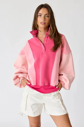 Papermoon Emma Washed Colorblock Sweatshirt