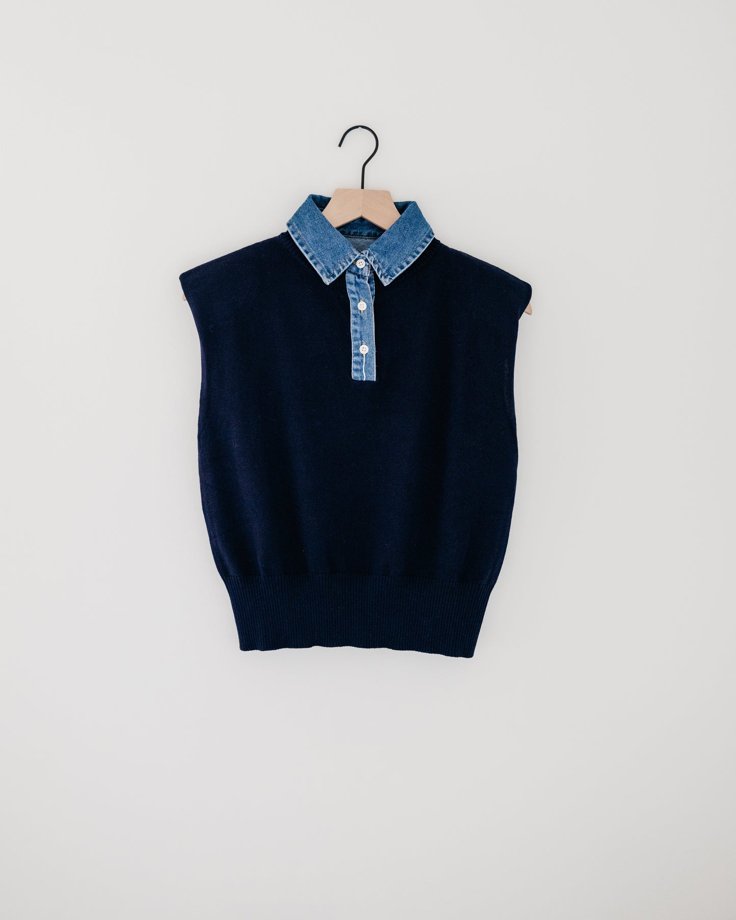 Elan Mix Media Cap Sleeve Sweater