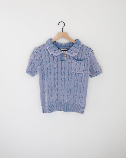 Mystree Washed Polo Sweater