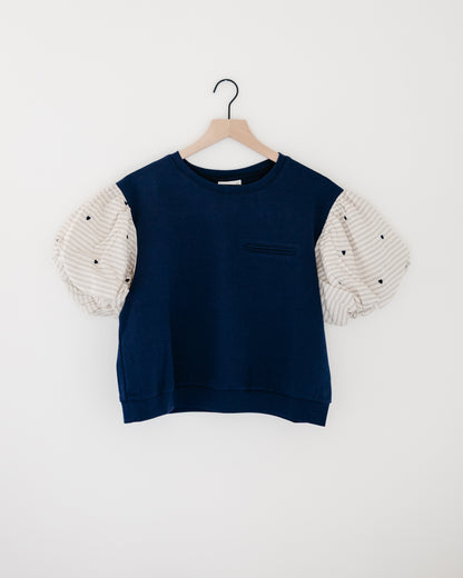 The Greii Heart Detail Puff Sleeve Knit Top