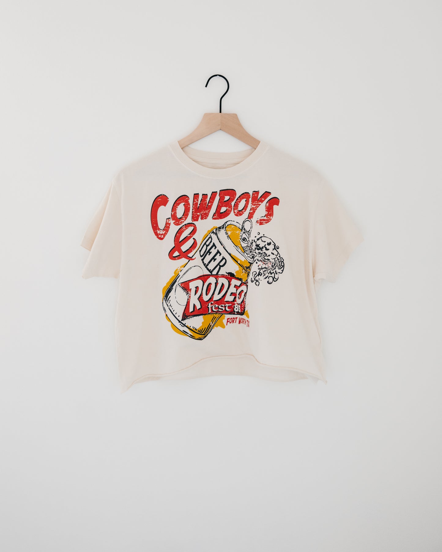 Cowboys and Beer Rodeo Fest 1988 Vintage Cropped Tee