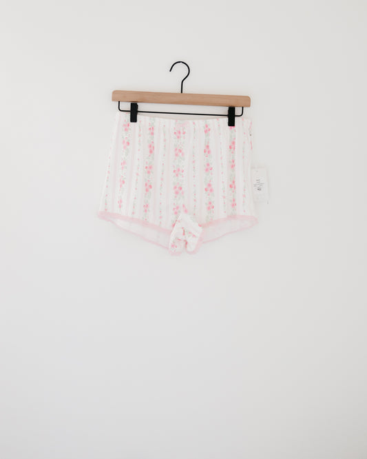 PJ Salvage Roses Are Pink Petal Dream Pointelle Shorts