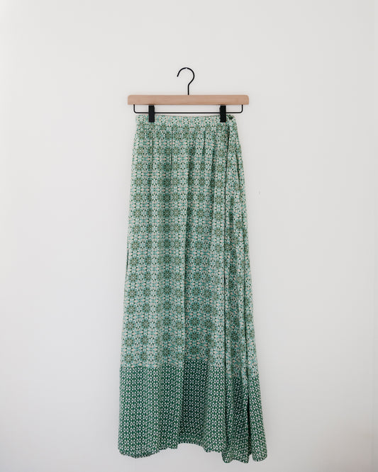 Elan Boho Midi Tiered Skirt