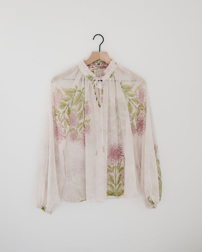 Mystree Ruffle Collar Peasant Blouse