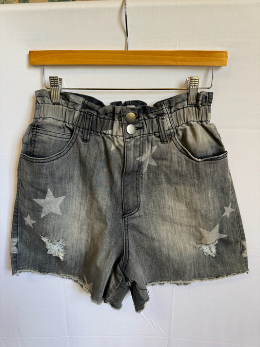 Star Washed Denim Shorts