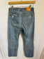 Medium Wash Ripped Cropped Jeans