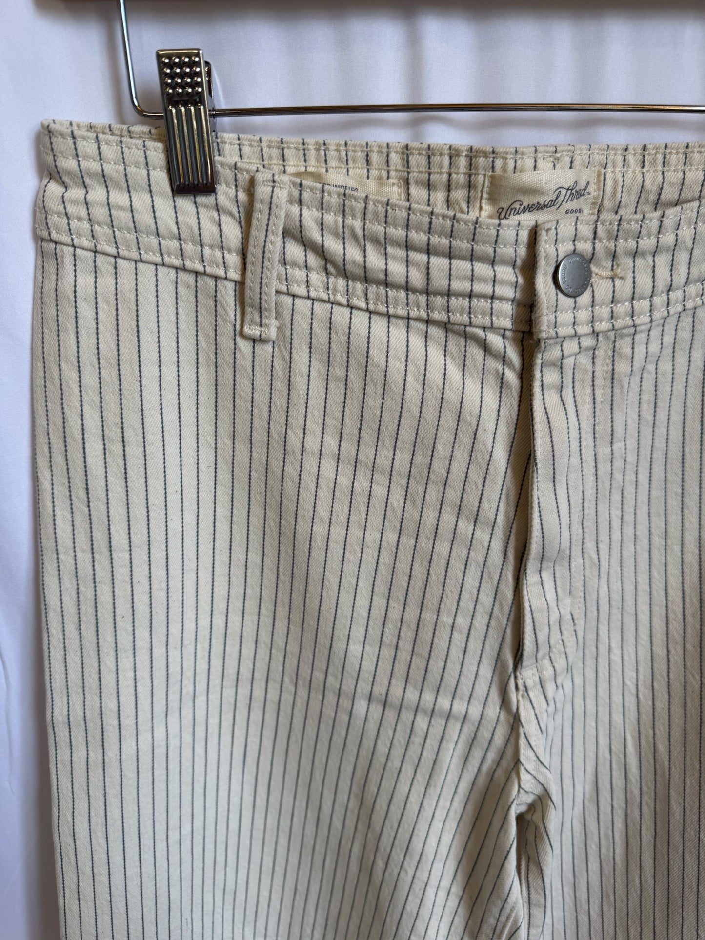 Sailor Pinstripe Wide Leg Jeans