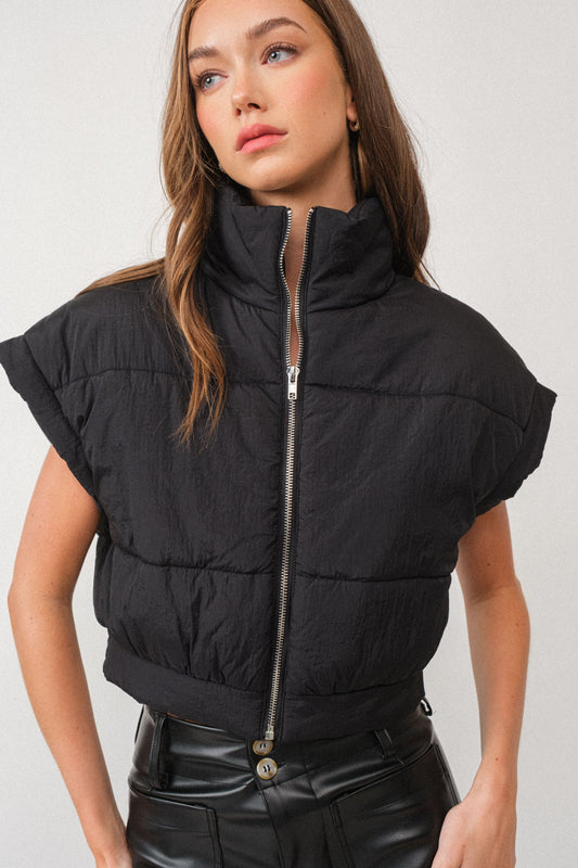 Jemma Cropped Puffer Vest