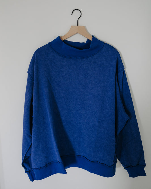 Bucketlist Vintage Wash Print Oversized Sweatshirt