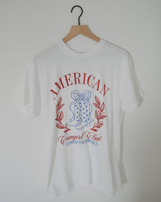 American Rodeo Cowgirl 4th of July Graphic Tee