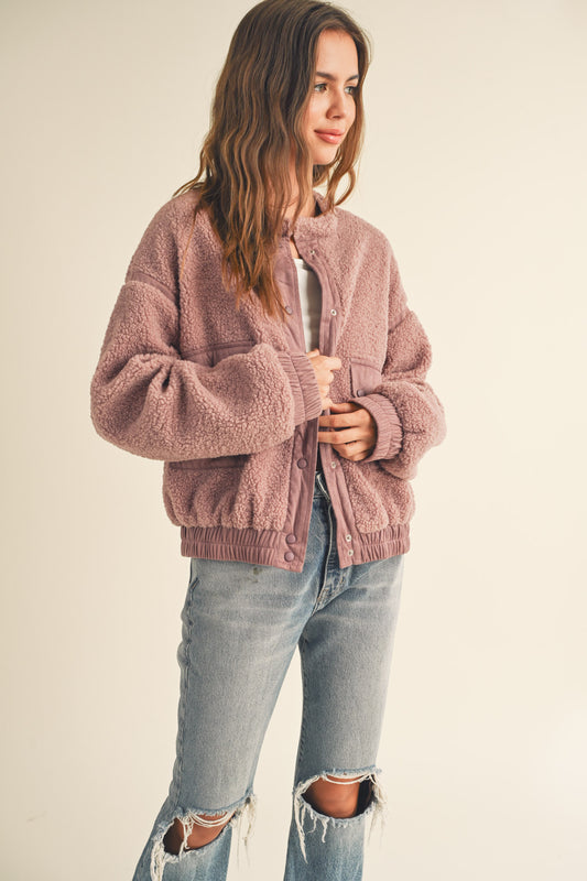 &merci Faux Fur Suede Jacket