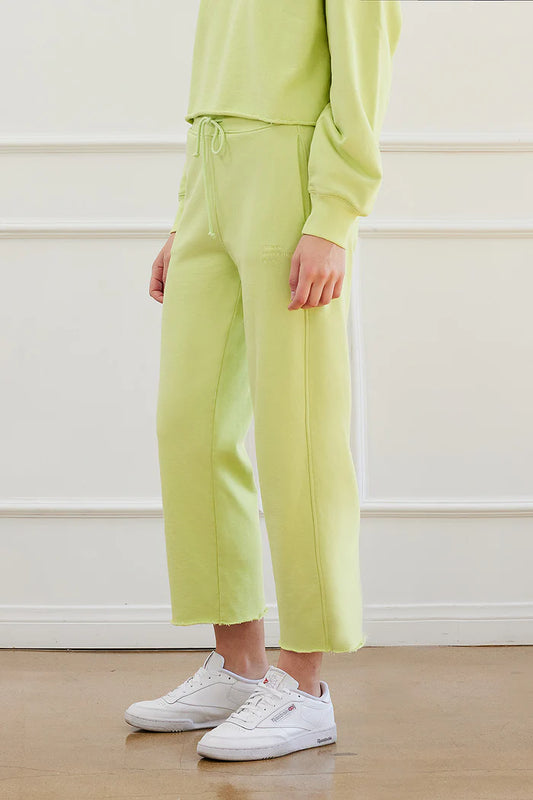 Cream Yoga Phoenix Cropped Straight-Cut Sweatpants