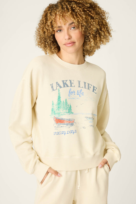 PJ Salvage Washed Away Lake Life Pullover