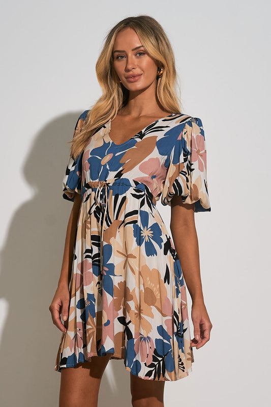 Elan Polynesian Print Dress